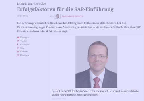 Erfolgsfaktoren für die SAP-Einführung