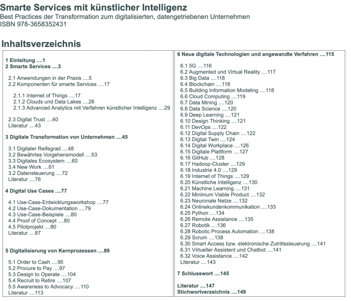 Inhalt von Smarte Services mit künstlicher Intelligenz
