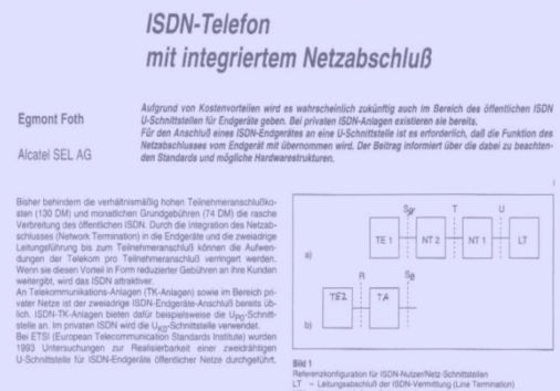 ISDN-Telefon mit U-Schnittstelle