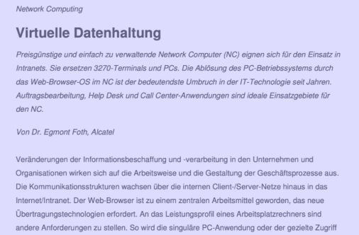 Virtuelle Datenhaltung