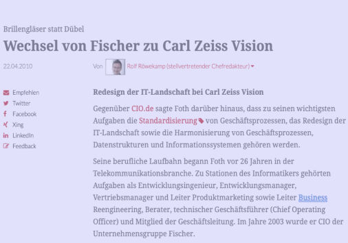 Wechsel von Fischer zu Carl Zeiss Vision